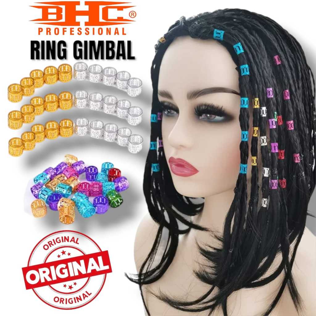Ring Gimbal 10 Pcs Bahan Aloy Premium Anti Karat Dreadlocks Ring Cincin Gimbal Asesoris Reggae Jamai