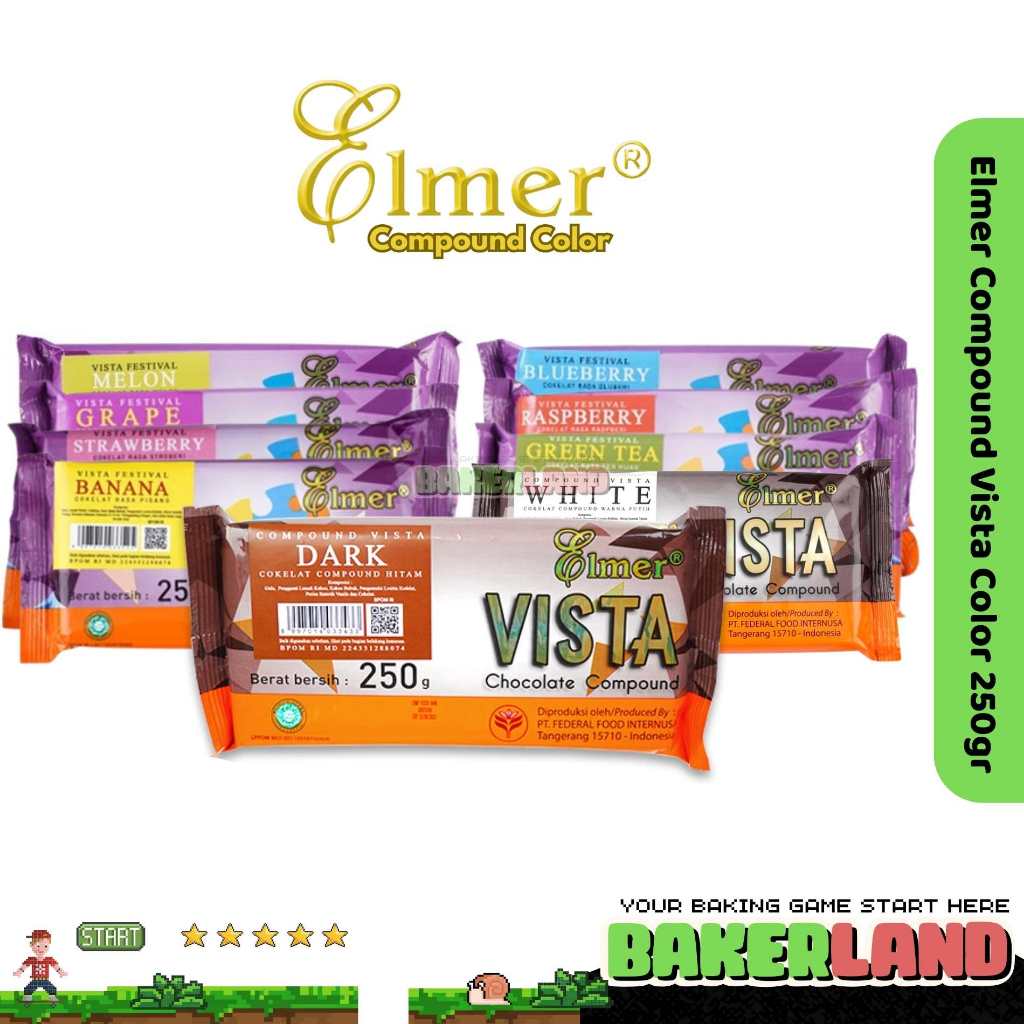 

Elmer Vista Festival 250gr Coklat Batang Warna / Coklat Batang Es Kulkul / Cokelat Batang Warna 250gr