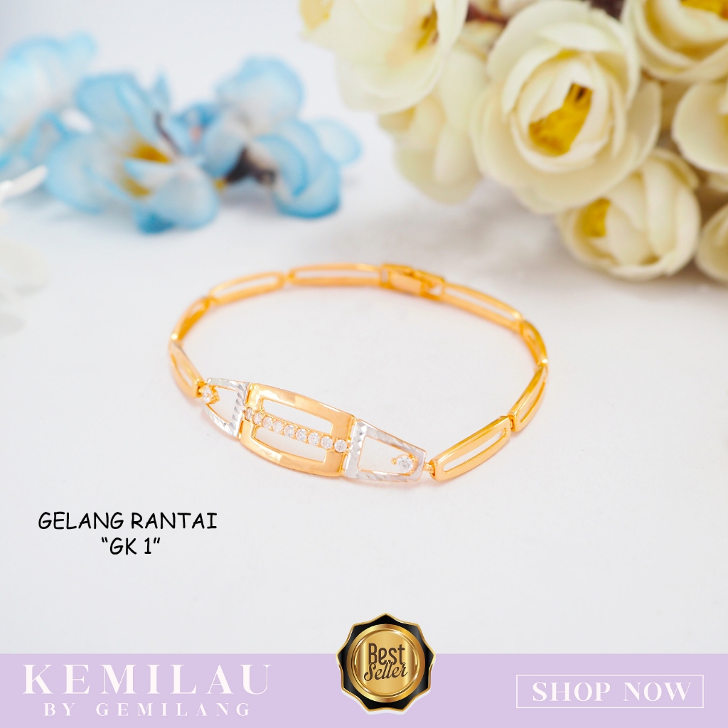GELANG RANTAI EMAS ASLI KADAR 8K (375) GELANG FASHION WANITA BERAT 5.6 GR KODE GK 1 | KEMILAU FASHIO