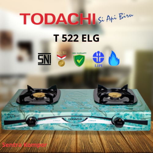 Sentra KOMPOR GAS Todachi 2 TUNGKU TODACHI T-522A ELEGAN ( LPG / GAS ALAM - LNG )