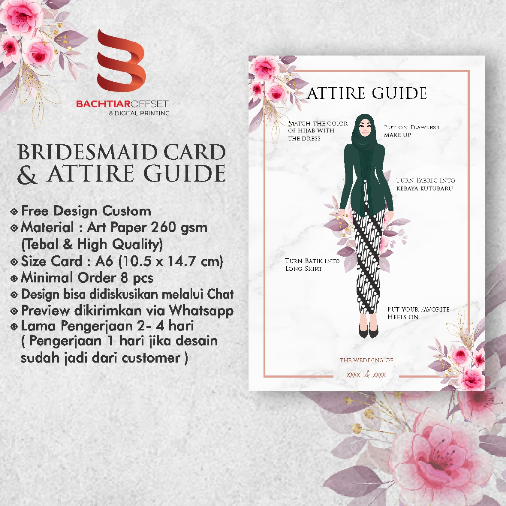 Kartu Bridesmaid/Groomsman & Attire Guide