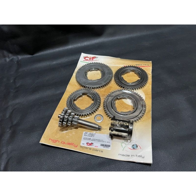 Gearbox rasio gigi 4 speed set vespa smallframe pts spesial darling pk125 ciff original italy murah 