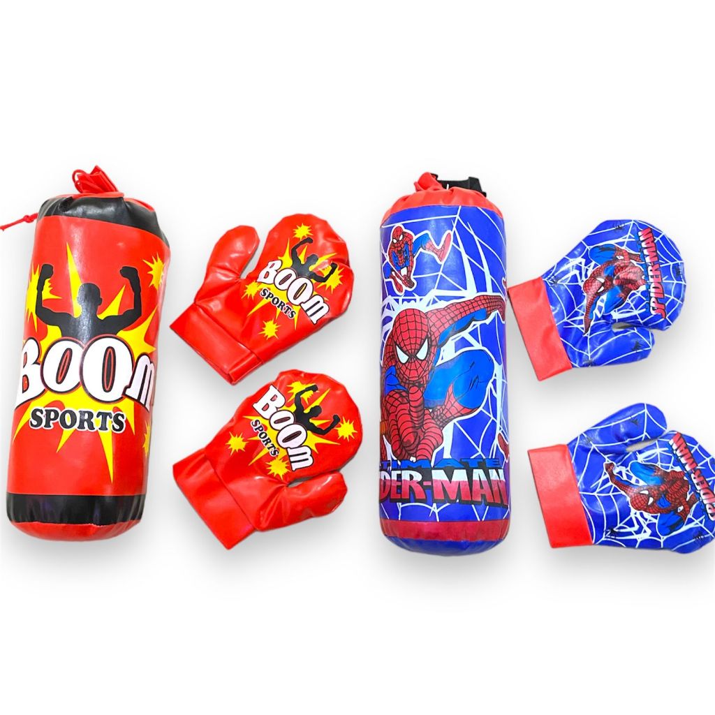 Mainan Samsak Sarung Tinju Boxing Anak Spiderman Besar