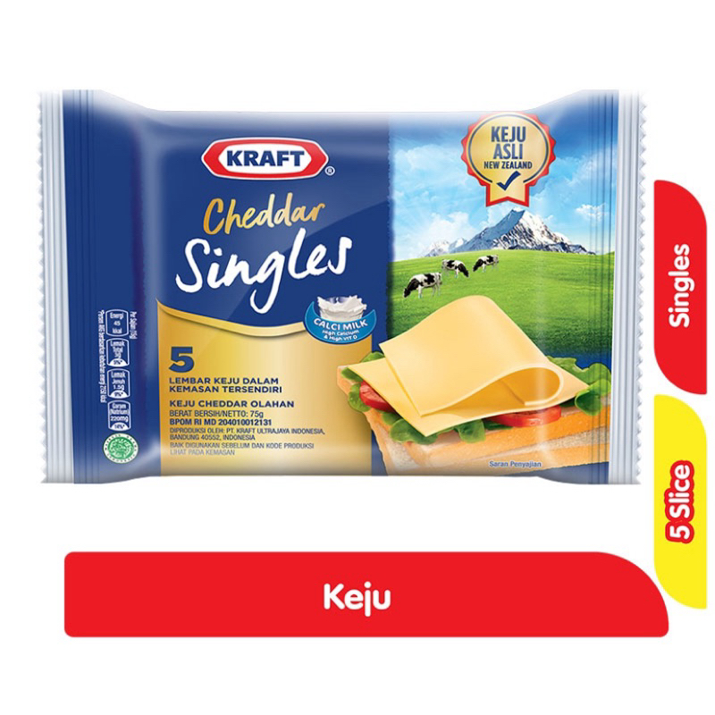 

KRAFT Keju High Calcium Singles 5 Slice