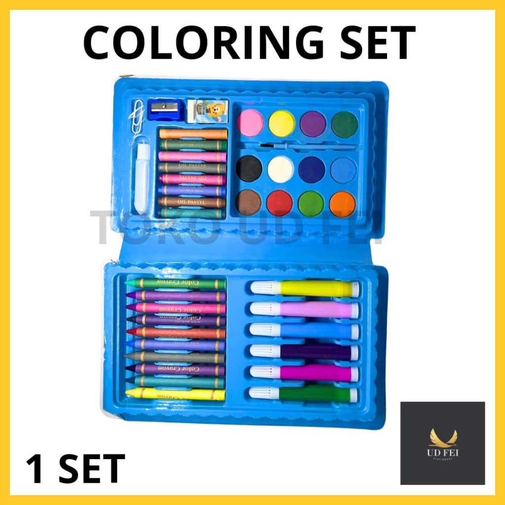 

(1 SET) COLORING SET/ CRAYON MEWARNAI 42PCS / CRAYON LUKIS ANAK 42PCS / PENSIL WARNA ANAK /Pensil Warna Set 42 Pcs Coloring Pencil Bag Crayon Brush Art Painting