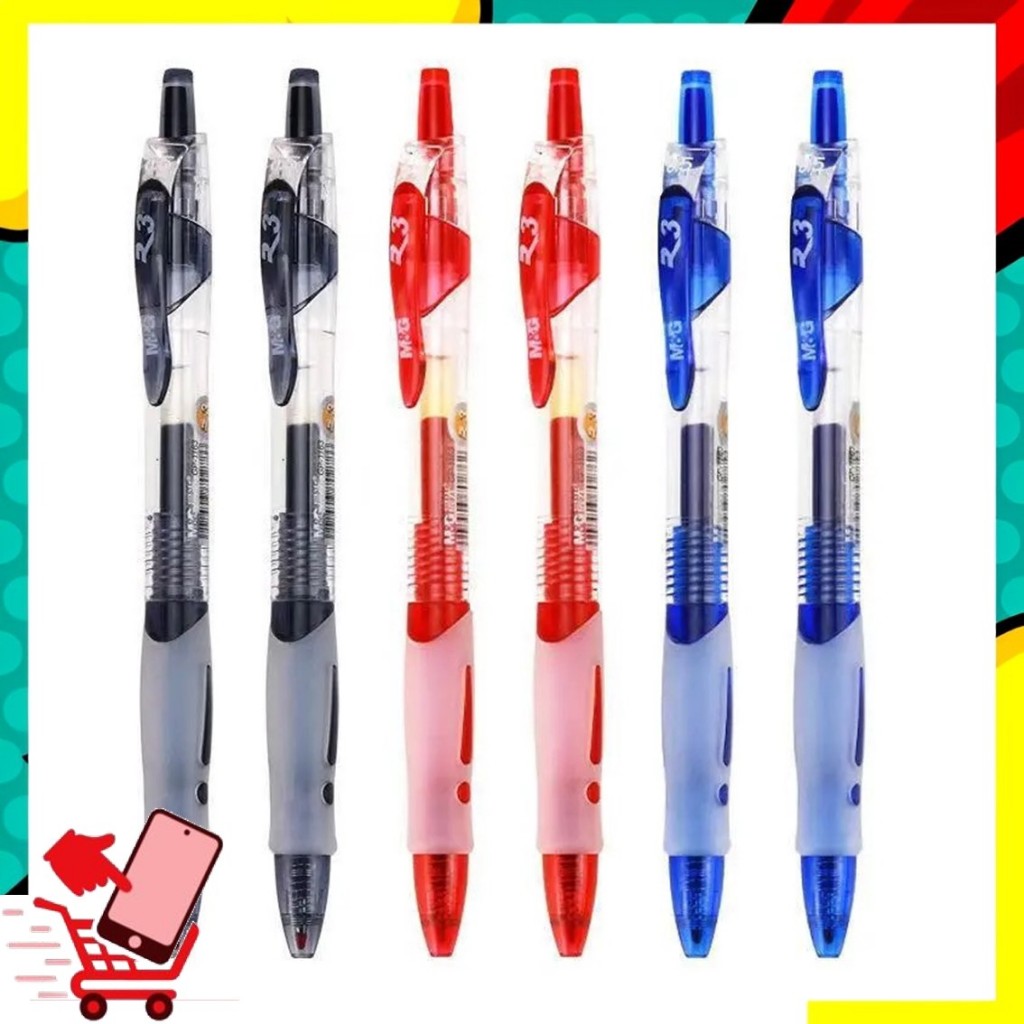 

FPS Pulpen Standard Cetekan Transparant Pena Gel 0.5mm Alat Tulis Kantor Sekolah Pen Pencet Tinta Cair Bolpoint Polos Murah