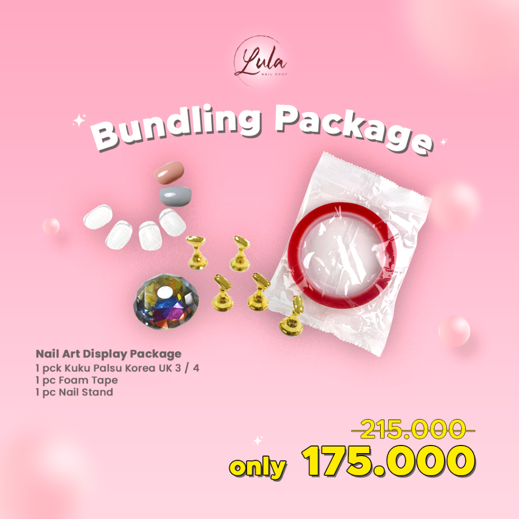 LULA Lula NAIL ART DISPLAY PACKAGE / PERLENGKAPAN KUKU / PERALATAN NAIL ART