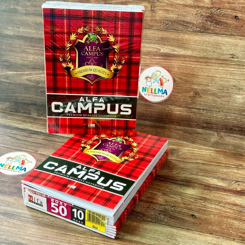 

Buku Tulis CAMPUS ALFA PREMIUM 50/36 Lembar ( isi 10 Buku )