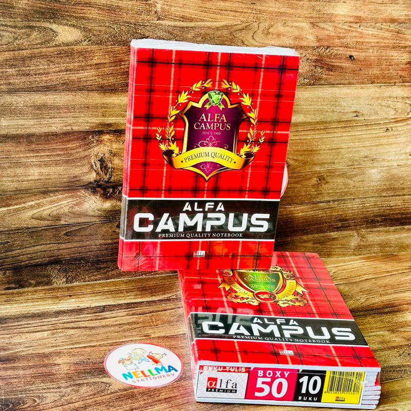 

HJK Buku Tulis CAMPUS ALFA PREMIUM 50/36 Lembar ( isi 10 Buku )
