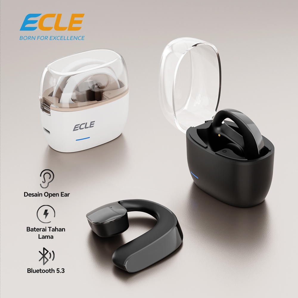 ECLE W02 TWS Sport Bluetooth Earphone Air Conduction Headset Bluetooth HIFI Stereo Wireless Earphone Bluetooth 5.3 Ultra Long Battery Life
