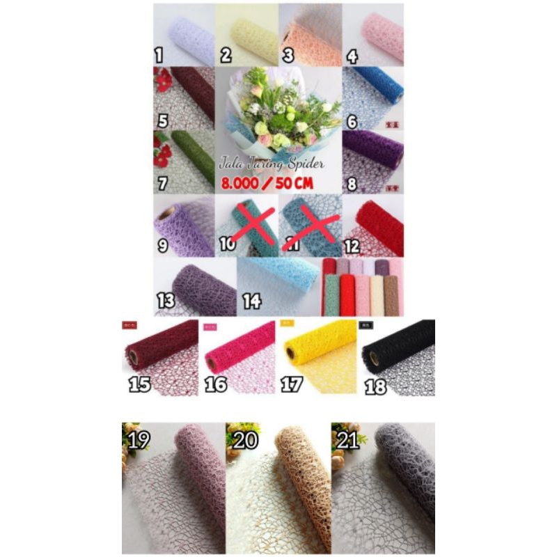 

jaring korean wrapping paper spider mash jala polynet Hiasan Buket Bunga