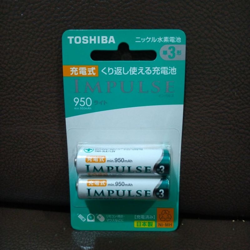 TAMIYA BATERAI NIMH AA RECHARGEABLE TOSHIBA IMPULSE 950 MAH (2PCS)