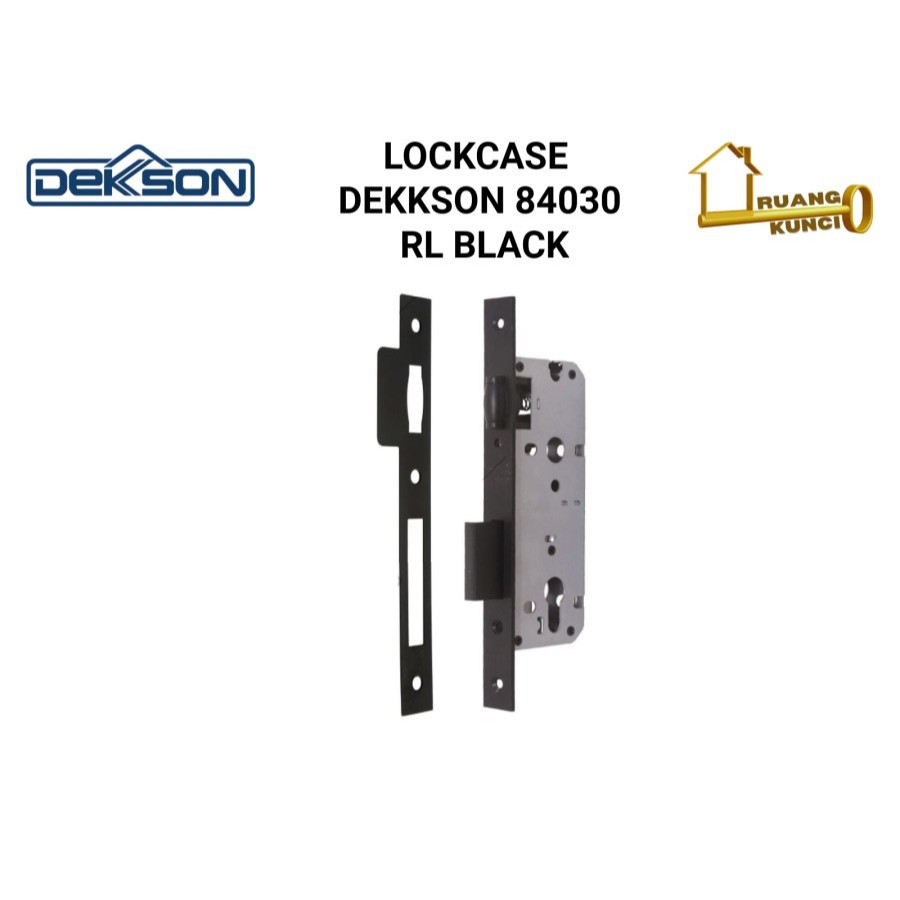 Mortise Lock Dekkson 84030 RL matt black  Bodi Kunci PELOR Lockcase