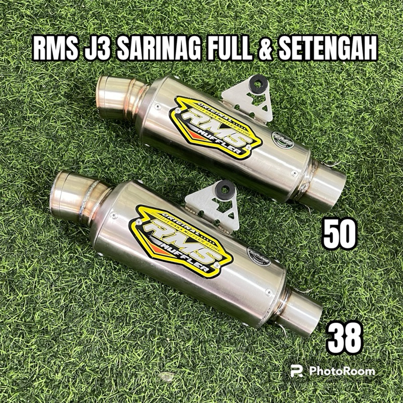 slincer rms muffler j3 sarangan setengah dan full inlet 38mm dan 50mm
