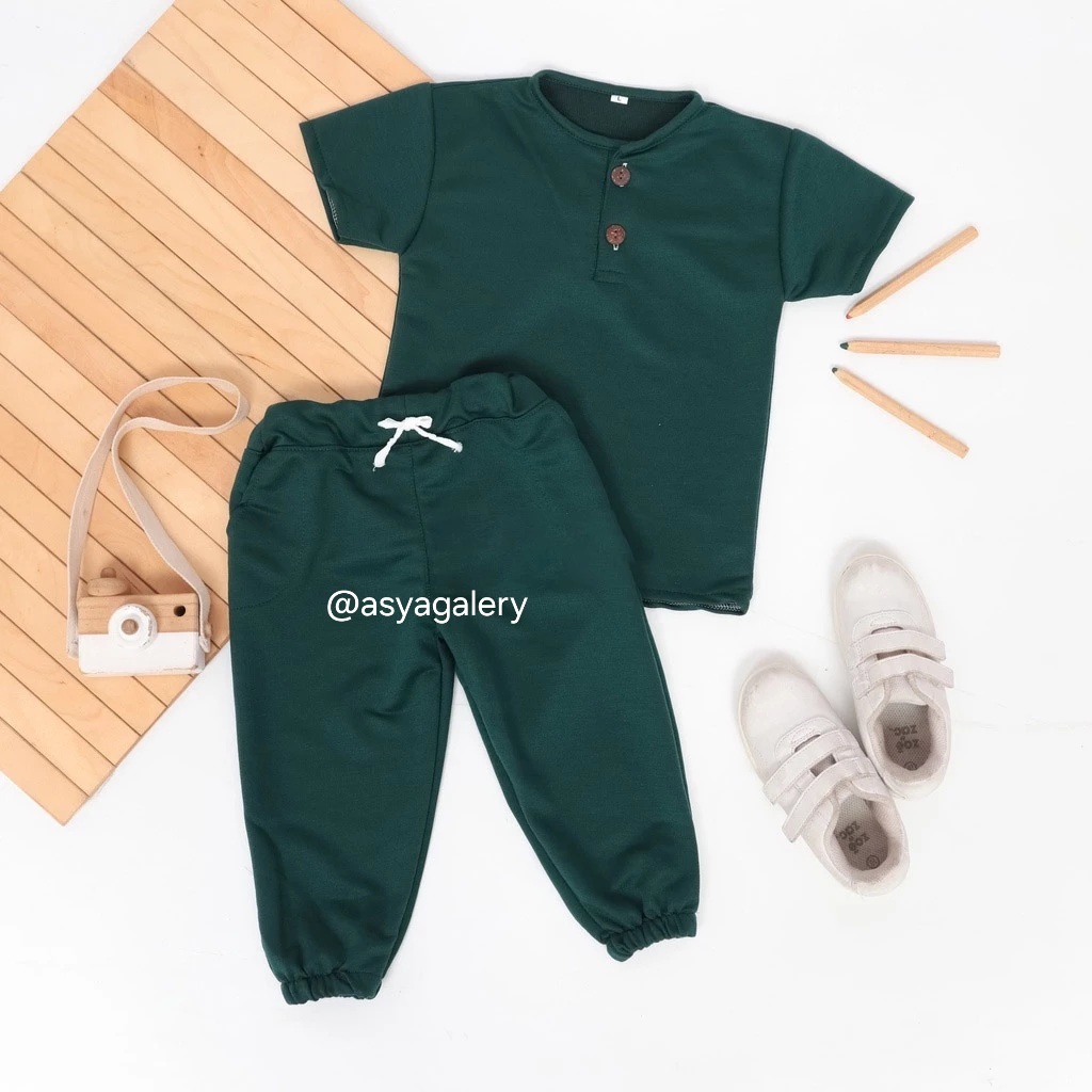 Set Kiano Anak Celana Panjang /Setelan Anak Balita Laki Laki