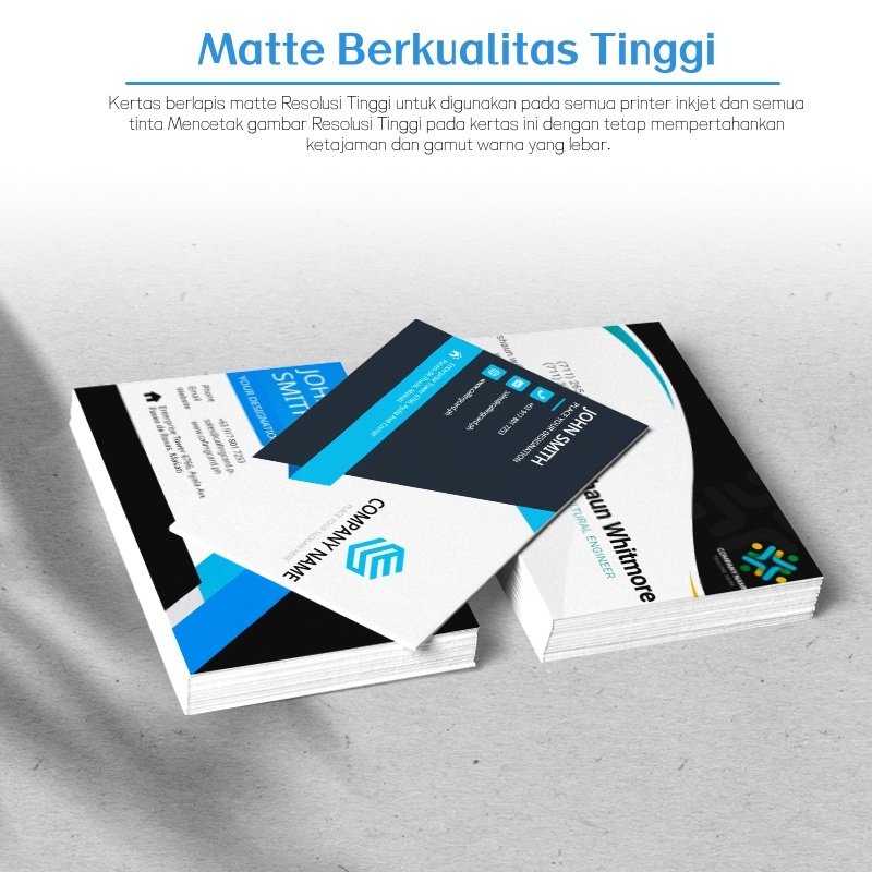 

Promo Kertas Kartu Panggilan QUAFF Double Sided Matte untuk Pembuatan Stok Kartu 220gsm / 250gsm (50