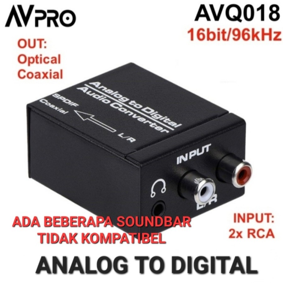 AVPRO AVQ018 Analog to Digital Audio Converter ADC 96khz