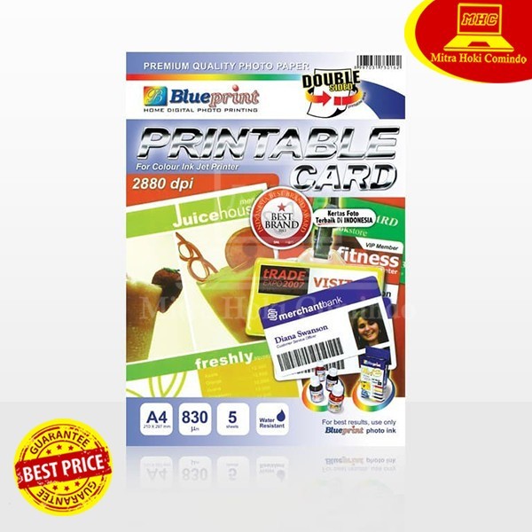 

KERTAS CETAK KARTU / MENU PRINTABLE CARD BLUEPRINT A4 WHITE