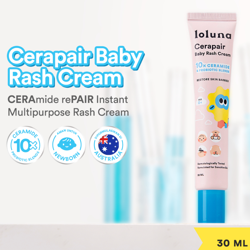 Loluna Cerapair Baby Rash Cream Krim Anti Ruam Iritasi/Gatal Akibat Gigitan Serangga untuk Bayi/Anak