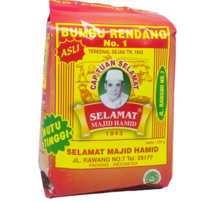 

Bumbu Kambing | Bumbu Rendang Padang Asli Racikan Khusus H. Selamat 250 Gram