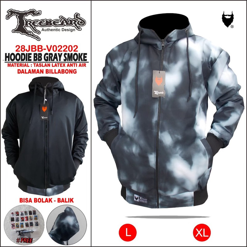 TANS - Jaket Parasut BB Motif Parasut Bolak Balik Pria Wanita Treebeard Original