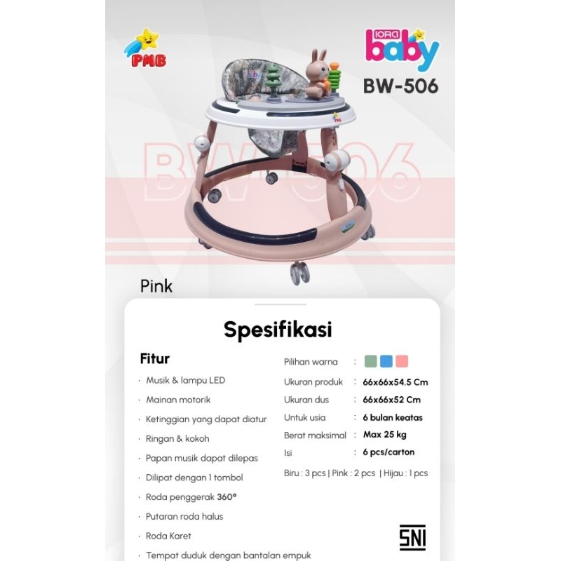 Baby Walker PMB IORA BABY BW 506