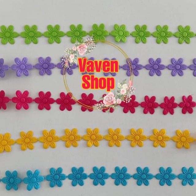 COD NEWPRODUCT Renda Saten MelatiJasmine Besar 15 cm