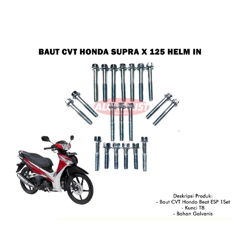 Baut Block Mesin Motor Honda Supra X 125 Helm In