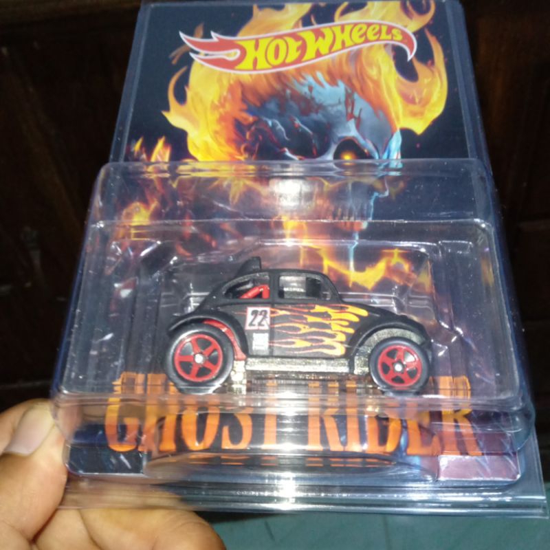 Custom Ghostrider Rare VW Beetle Baja Bug Matte Black Flames Hw Hot Wheels Hotwheels Bday Gift Hadia