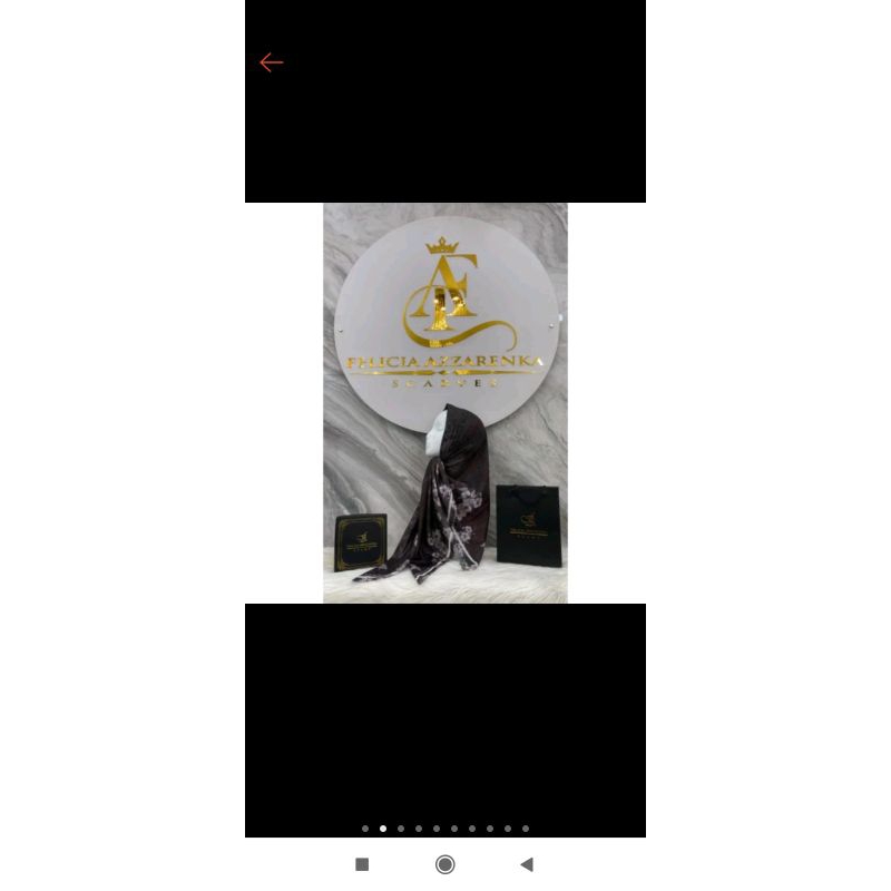 Scarf Felicia Azzarenka box dan paperbag