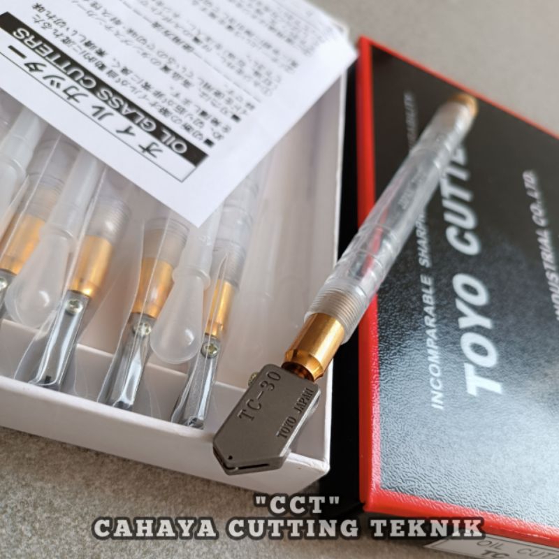 TOYO CUTTER TC 30 MATA PISAU POTONG KACA ORIGINAL JAPAN OIL GLASS CUTTER TOYO TC-30 ALAT POTONG KACA