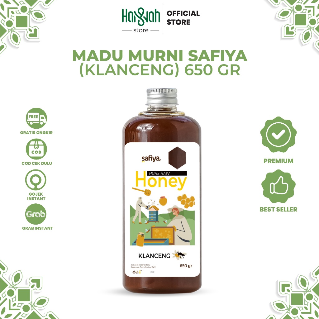 

Madu Murni Safiya 650 gram Pure Natrue Raw Honey Premium Quality