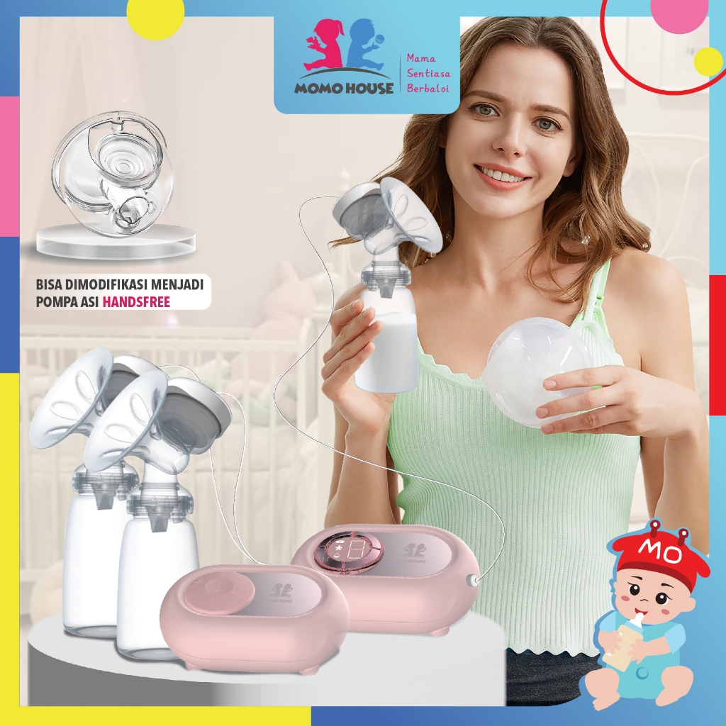 MOMO HOUSE Pompa ASI Elektrik Breast Pump Pumping asi Elektrik Pompa Asi Elektrik Ganda Pompa ASI El