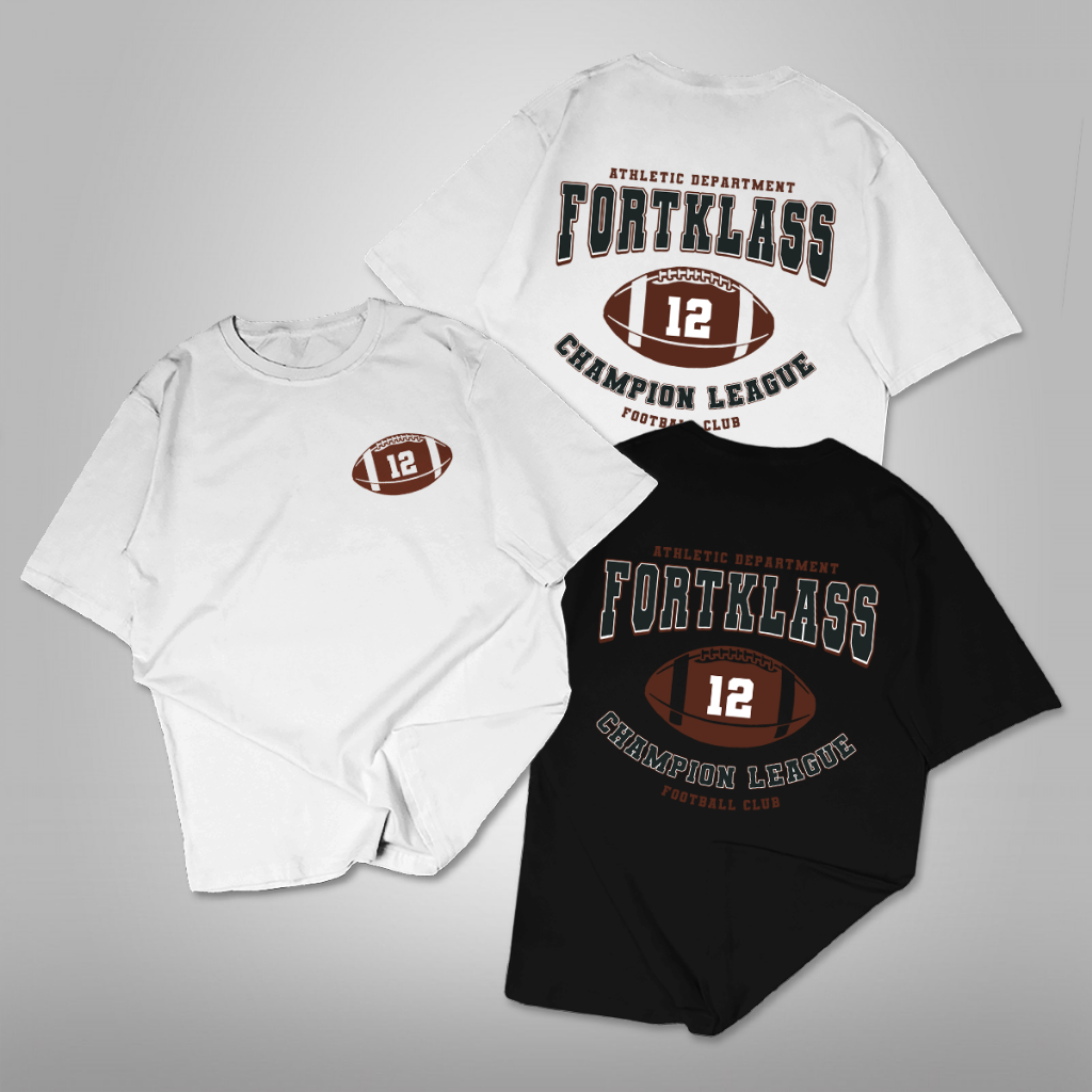 FortKlass Kaos FOOTBALL Regular Fit Kaos Sablon 24S 30S Kaos Pria Lengan Pendek Atasan Tshirt Distro