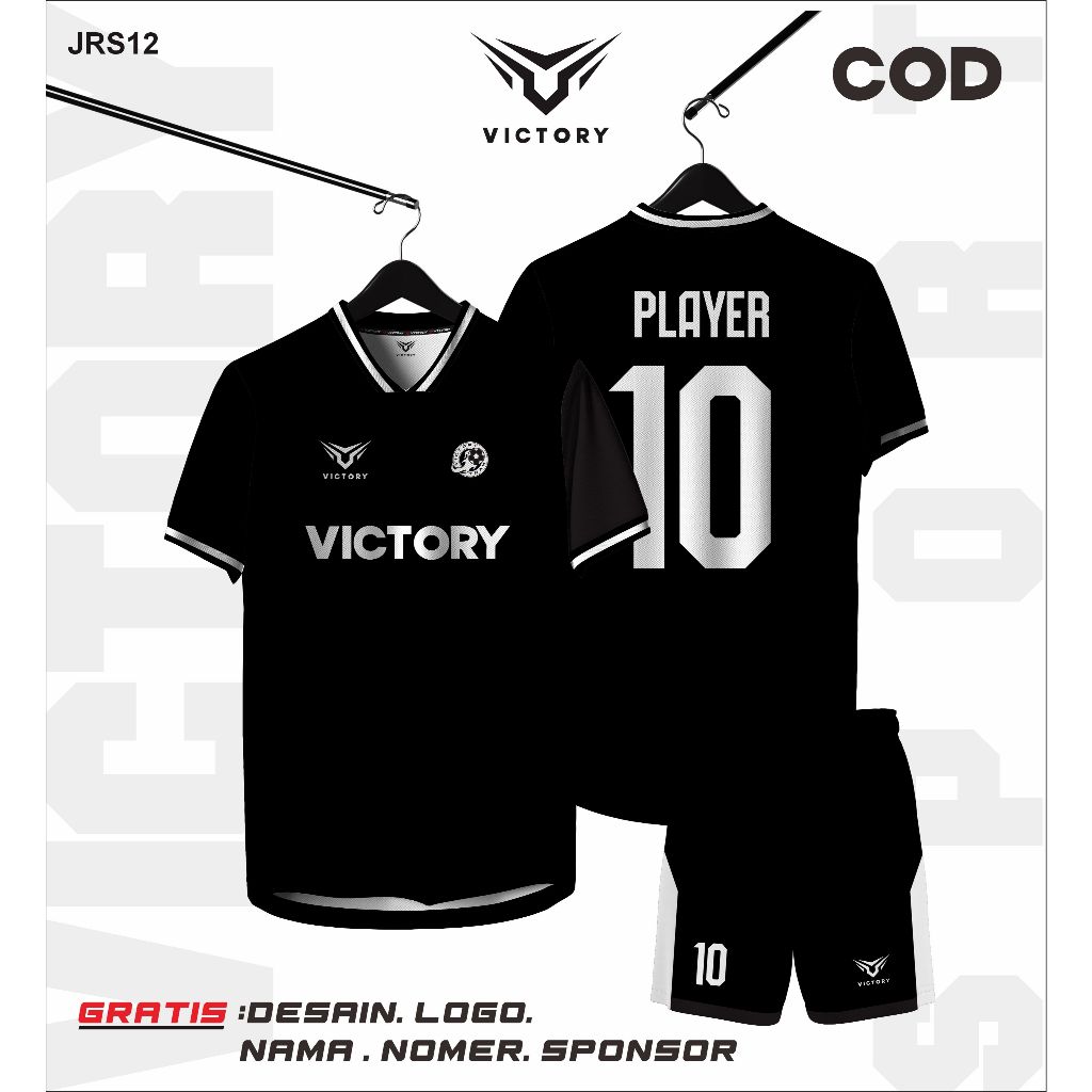 JERSEY FUTSAL PRINTING CUSTOM HITAM PUTIH SETELAN ANAK DEWASA TERBARU KEREN MURAH