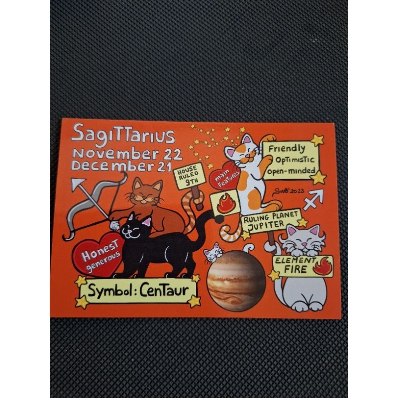 

karru pos kucing titina /titina zodiac sagitarius postcard