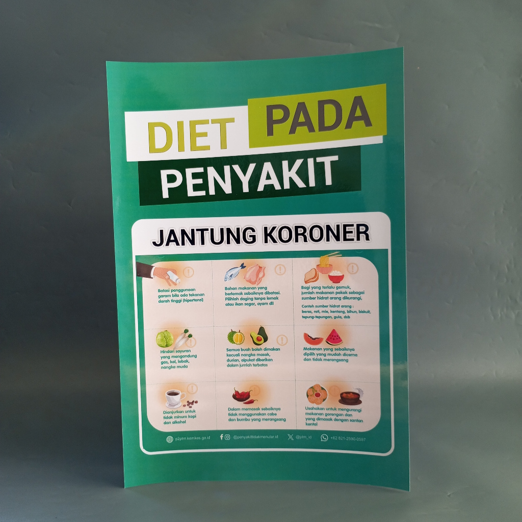 

Poster Diet Pada penyakit Jantung Koroner, Poster Kesehatan Jantung, Poster Kesehatan