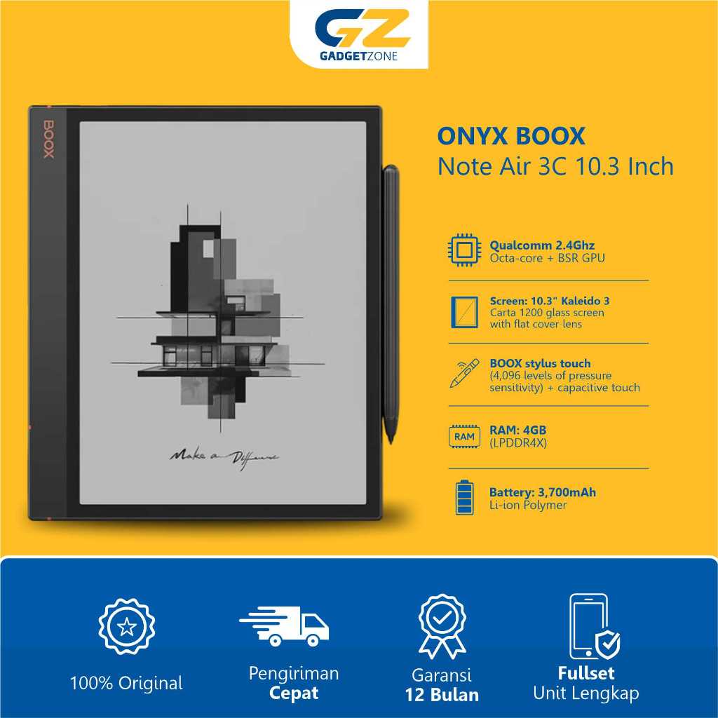 ONYX BOOX Note Air 3C 10.3 Inch Octa-Core Color Android 12 Eink Tablet