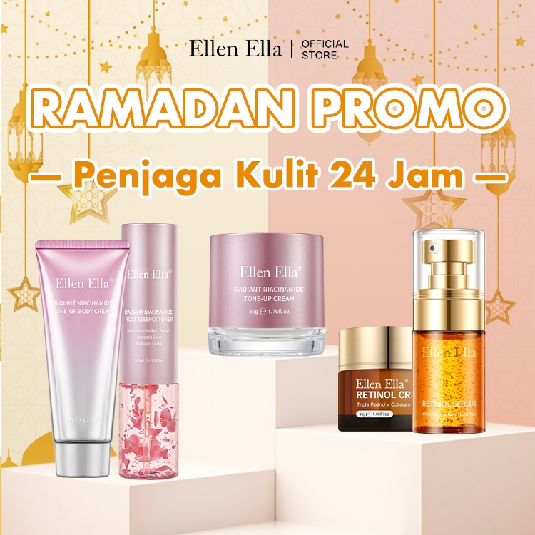 SScntx- [BPOM] ELLEN ELLA Glowing Set 5pcs Dark Spot Paket Wajah Atasi Bintik Flek Hitam Serum