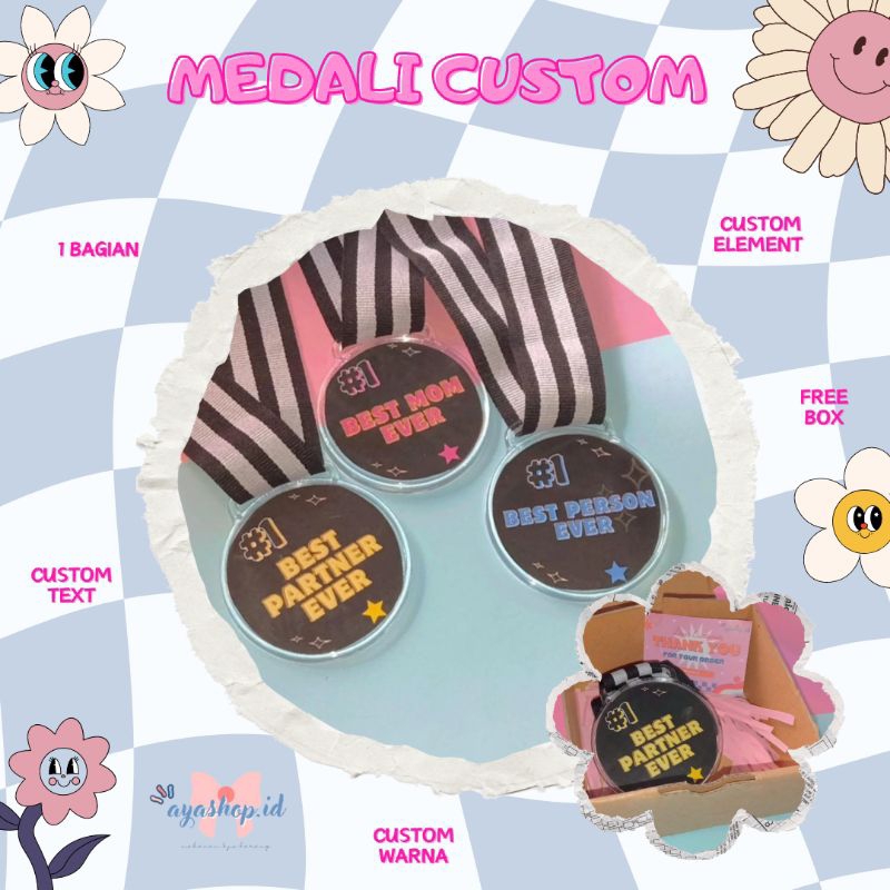 MEDALI CUSTOM / MEDALI WISUDA / MEDALI KADO / GIFT MENDALI / HARI GURU