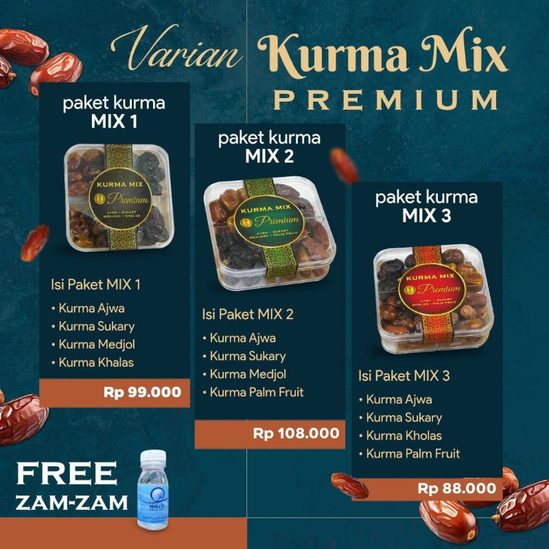 

KURMA MIX PREMIUM free AIR ZAM-ZAM