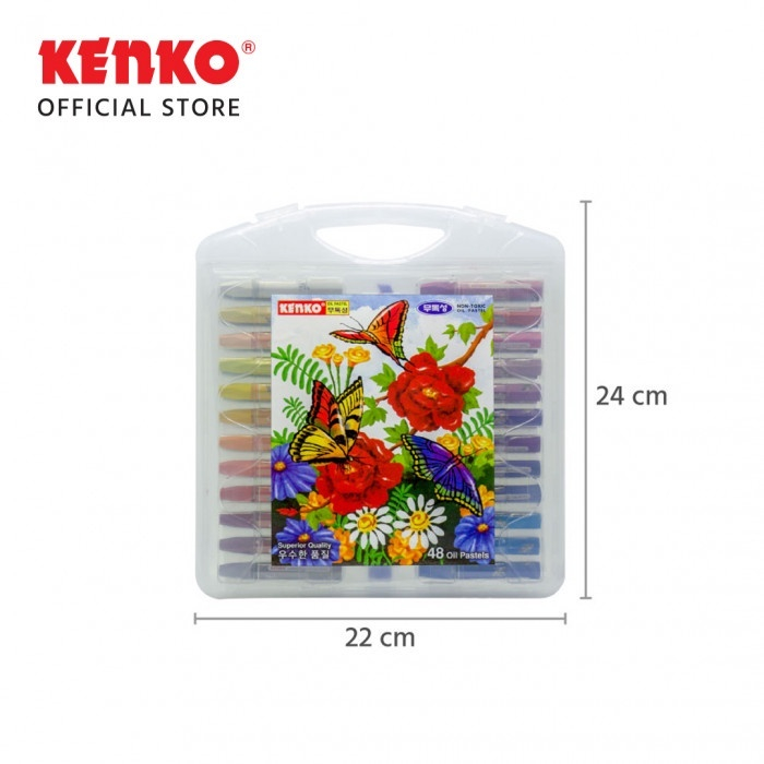 

CRAYON / OIL PASTEL / PASTEL KENKO 48 WARNA