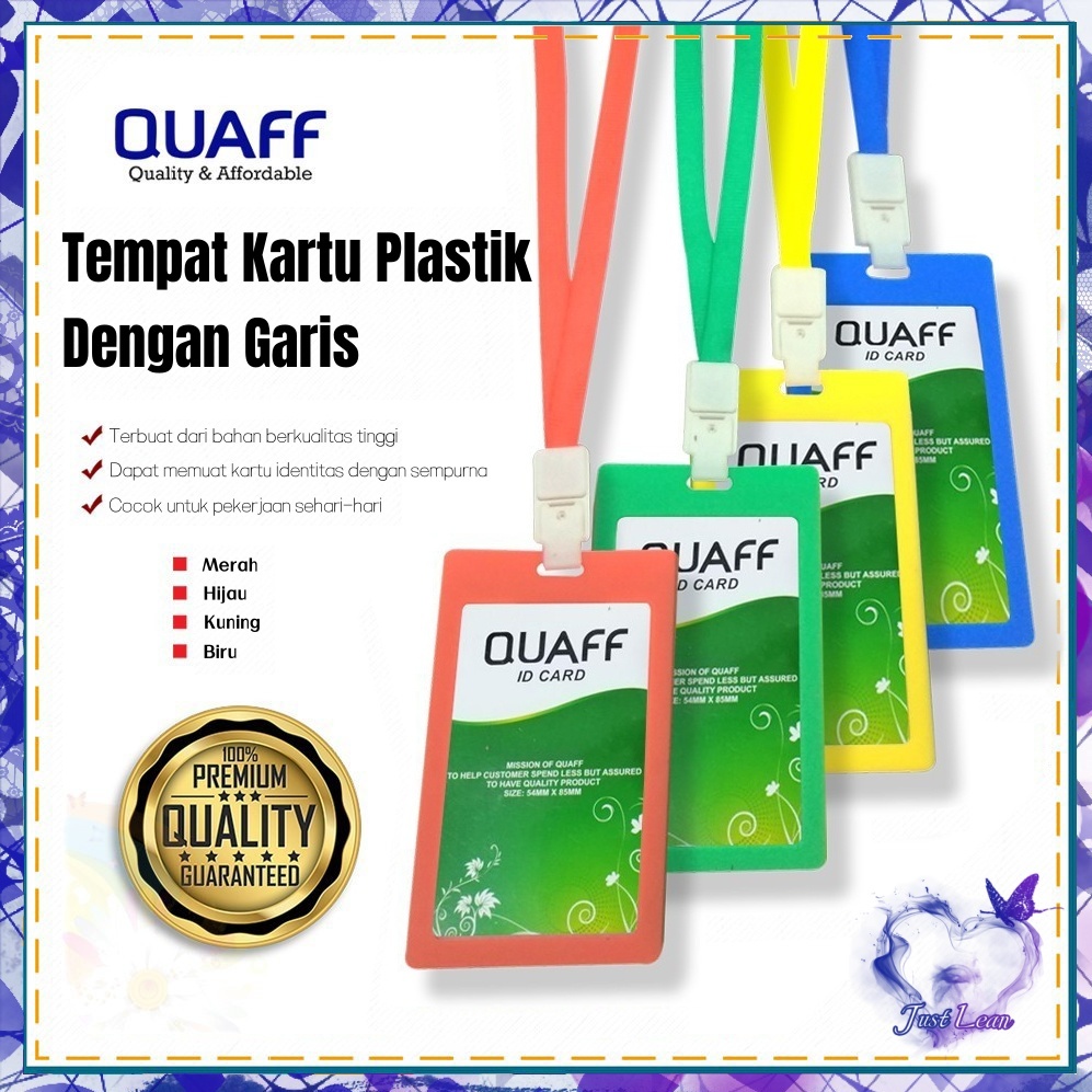 

Tempat Kartu ID Plastik dan Tali Pengikat Vertikal Plastic ID Card Holder and Lanyard Set Vertical