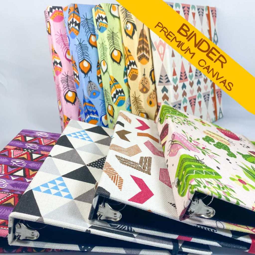 

BINDER CANVAS PATTERN Series A5 20 Lubang Leon Paperworks