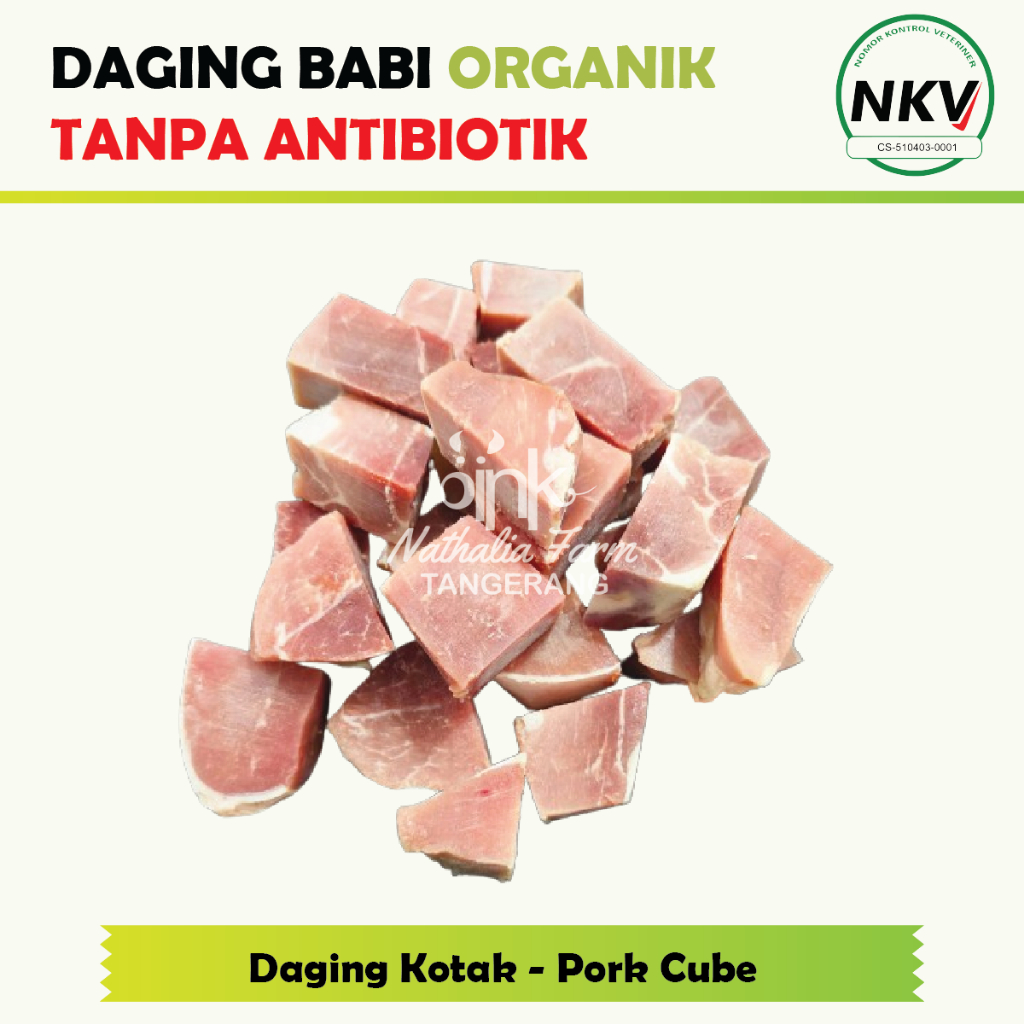 

Daging Babi Kotak / Pork Cube - Babi Organik 500 gr