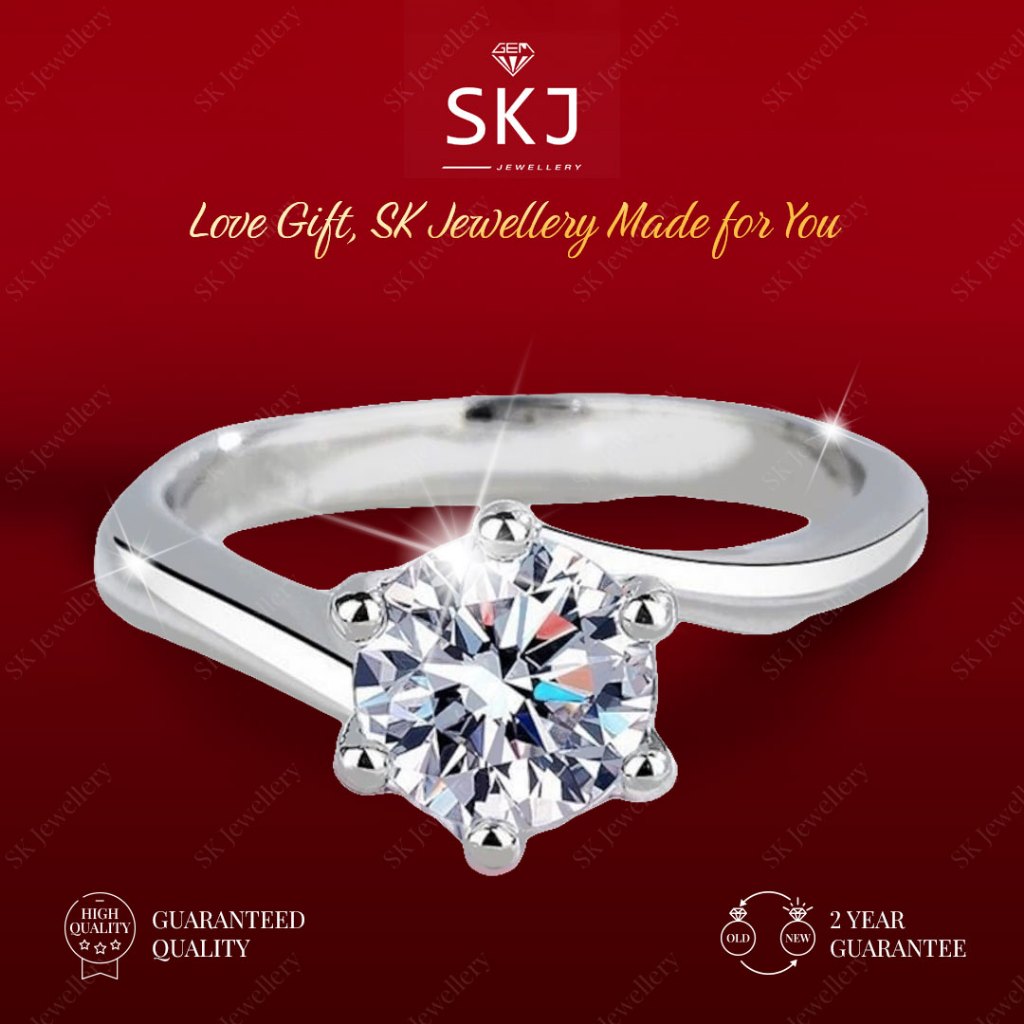 SK Jewellery - Garansi 2 Tahun  -  Cincin Nikah ring  Couple  1 Carat Perhiasan Lapis Emas  18K   im