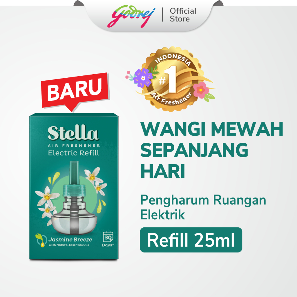 Stella Air Freshener Electric Refill Jasmine Breeze - Pengharum Pewangi Ruangan Elektrik