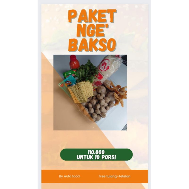 

Paket NG'BAKSO 10 PORSI HALAL