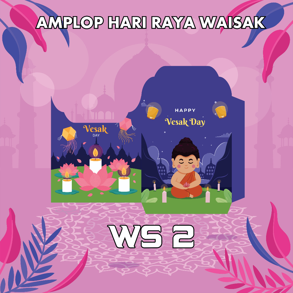 

10 PCS AMPLOP WAISAK HARI RAYA VESAK MEDIUM SIAP PAKAI