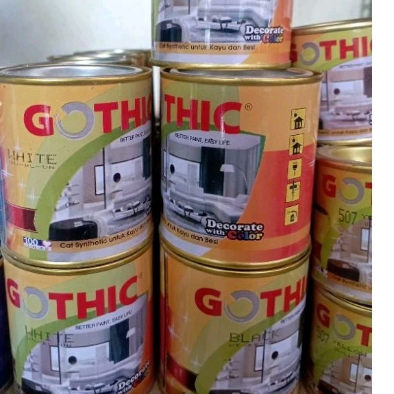 Cat Kayu Besi Gothic 250gram